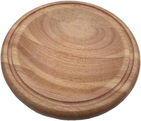 Mezzaluna Cutting Board - Small Round Wooden Chopping Board For Mincing and Rocker Knives